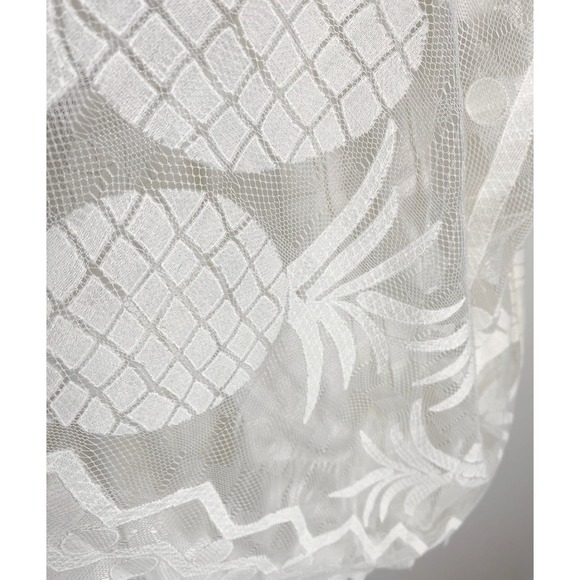 Anthropologie Women's Maeve Pina White Ivory Lace Pineapple Fit & Flare Dress - Picture 7 of 15